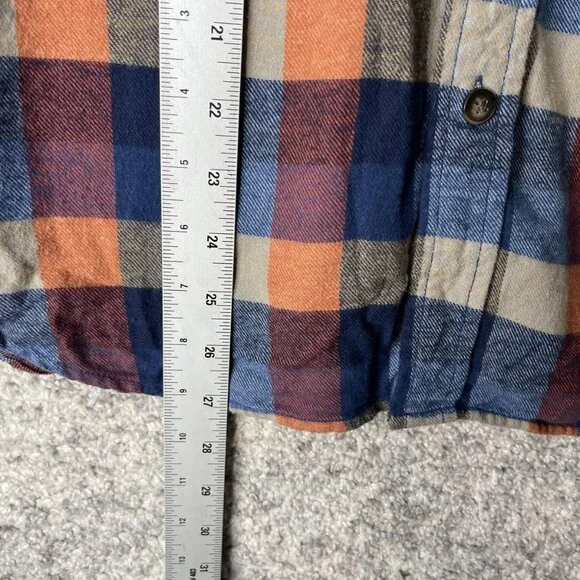 Denim & Flower Ricky Singh Shirt Mens Large Blue Plaid Flannel Button Up Cotton - Picture 2 of 8